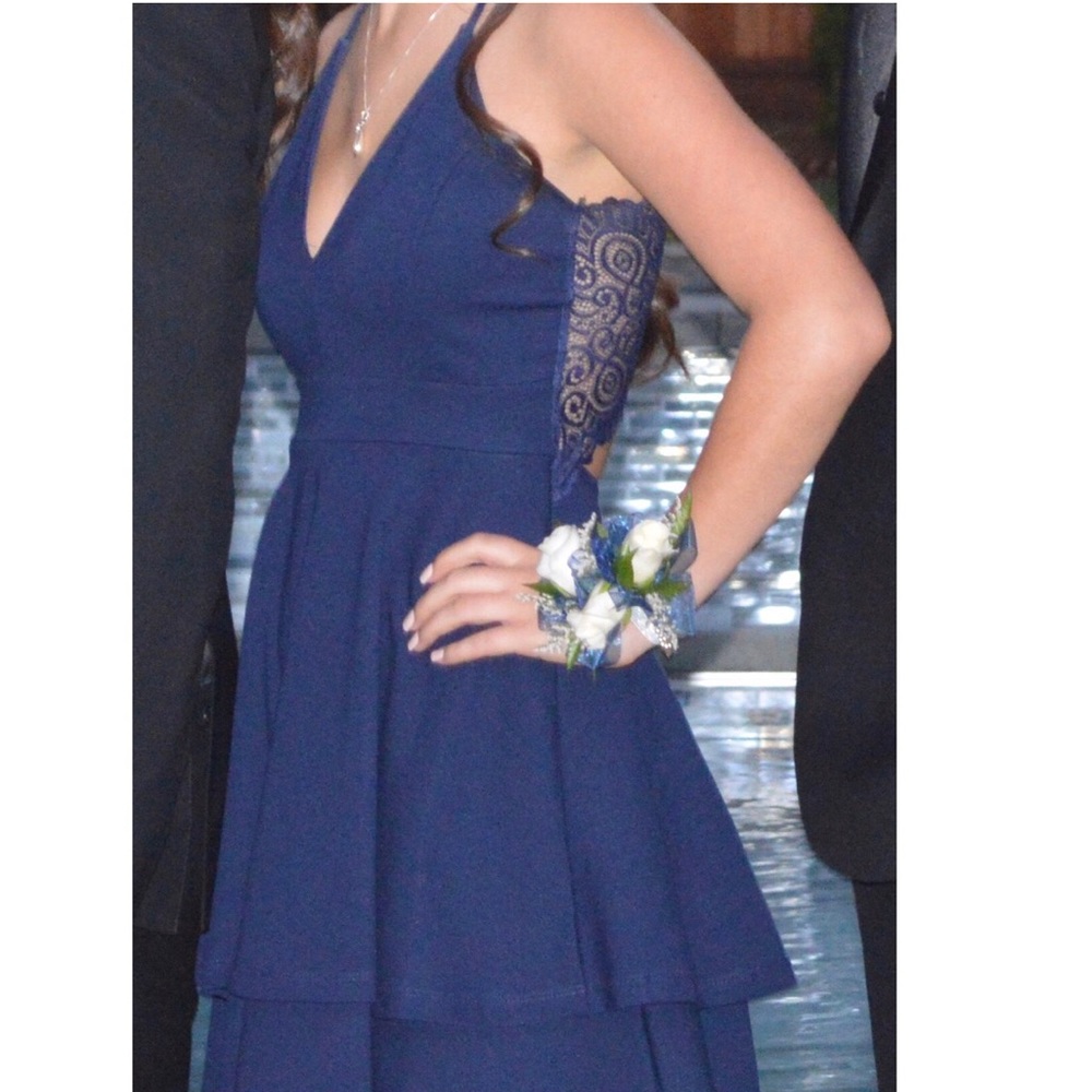 Navy blue short dress